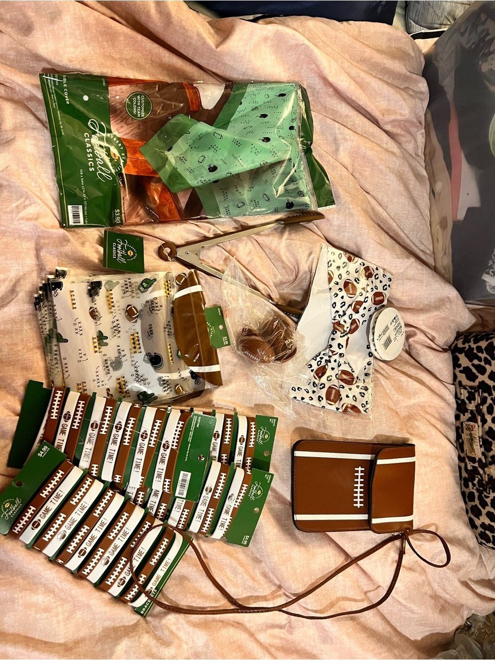 Football-Themed Party Napkins and Accessories - Brown - (brand: )